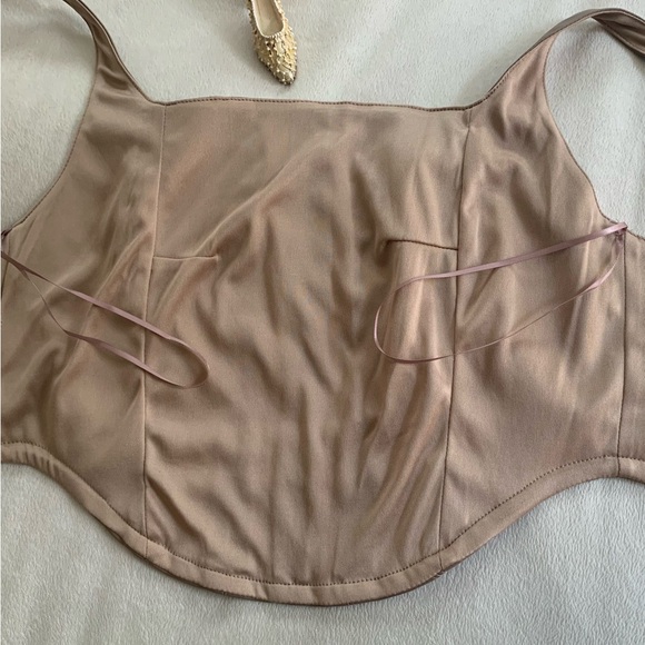 AARON & AMBER ladies poly blend faux leather corset top in a Medium VVGUC++ - Picture 7 of 11